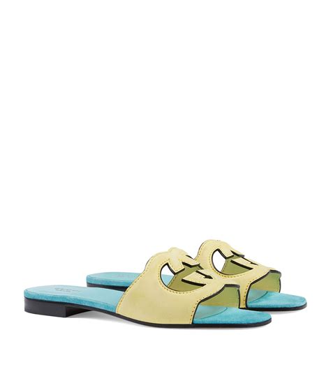 gucci sandals yellow|authentic gucci sandals.